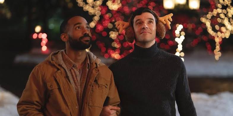 Michael  Urie and Philemon Chambers in Single All the Way 